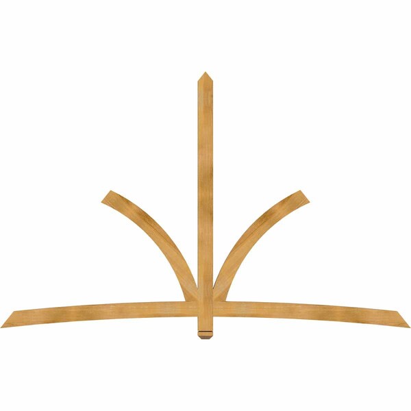 Ekena Millwork Davenport Rough Sawn Timber Gable Bracket, Western Red Cedar, 108"W x 68"H x 2"D x 4"F, 15/12 Pitch GBW108X68X0204DAV00RWR - main
